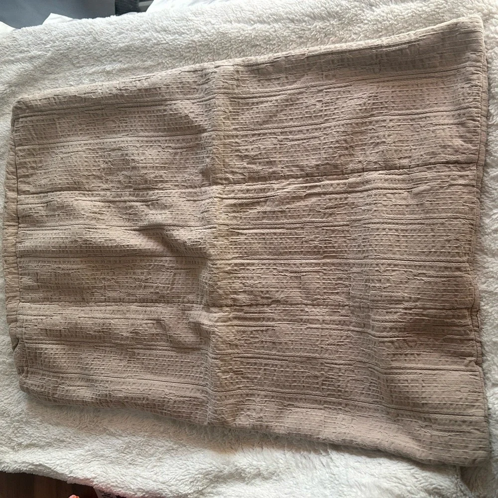 Beddy's Alexandria Luxe Sham Cover Beige‎ Tan Neutral Thick Cotton Blend Luxury